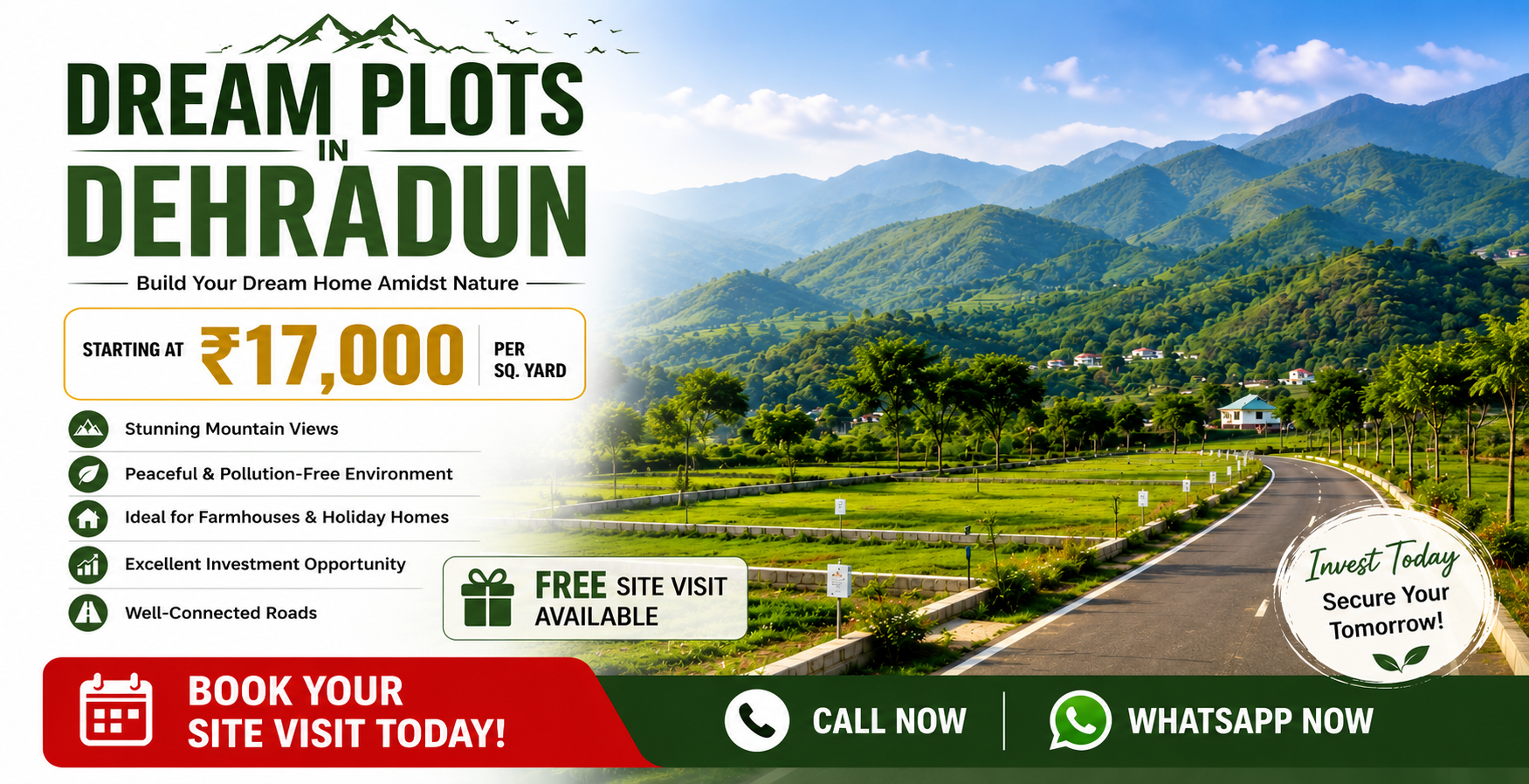 Premium Plots in the Beautiful Valleys of Dehradun